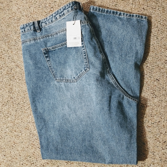 Missguided plus size blue mid rise dad jeans - Picture 3 of 6